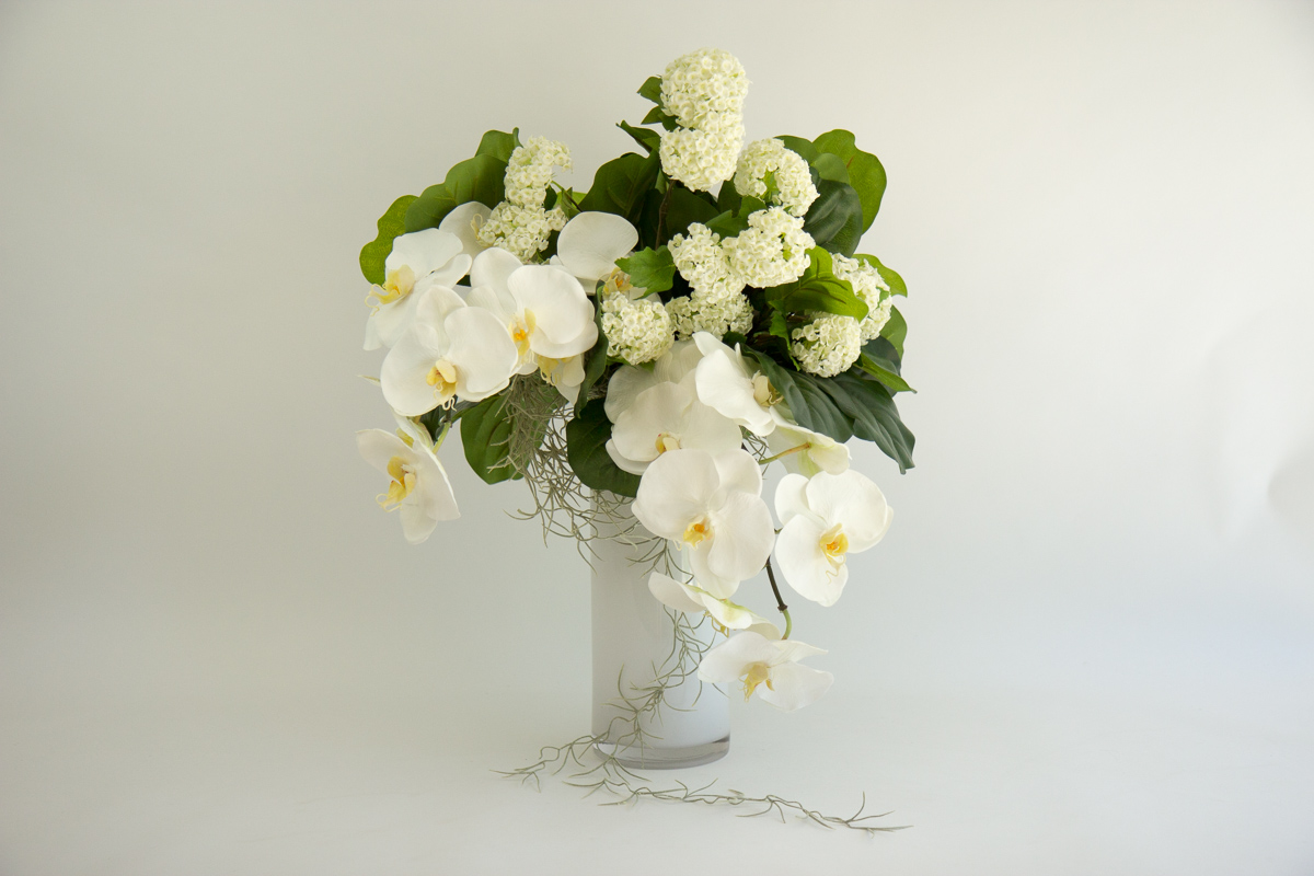 Angelica White Glass Vase Secret Blooms