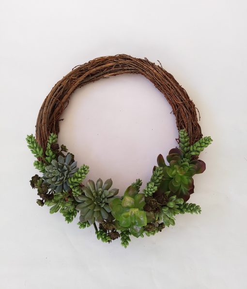 Artificial-Succulent-Wreath