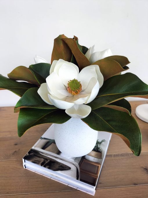 artificial-magnolia-coffee-table-arrangement
