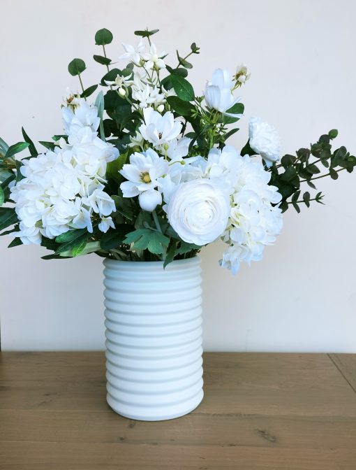 white-faux-flower-bouquet