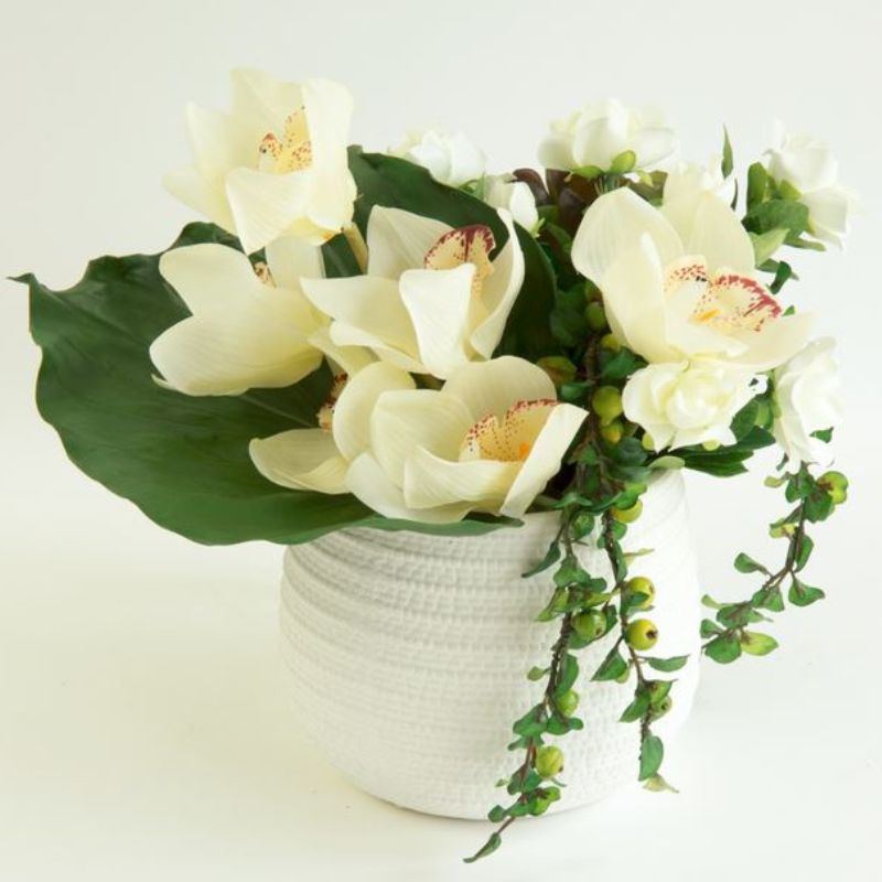 orchid-white-condolence-flower-arrangement
