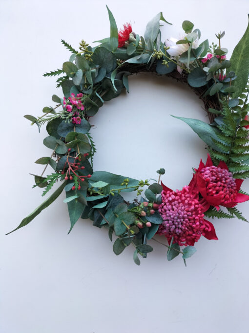 faux-flower-christmas-wreath